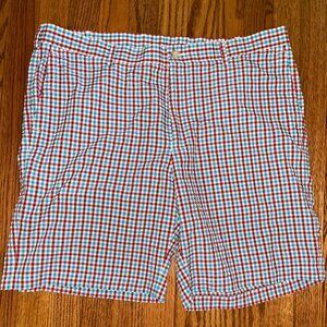 Peter Millar Featherweight Patriotic Seersucker Shorts Mens Red Blue USA America